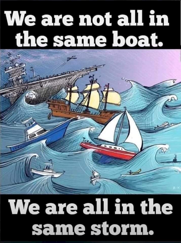 Badai kita sama, hanya perahu kita beda